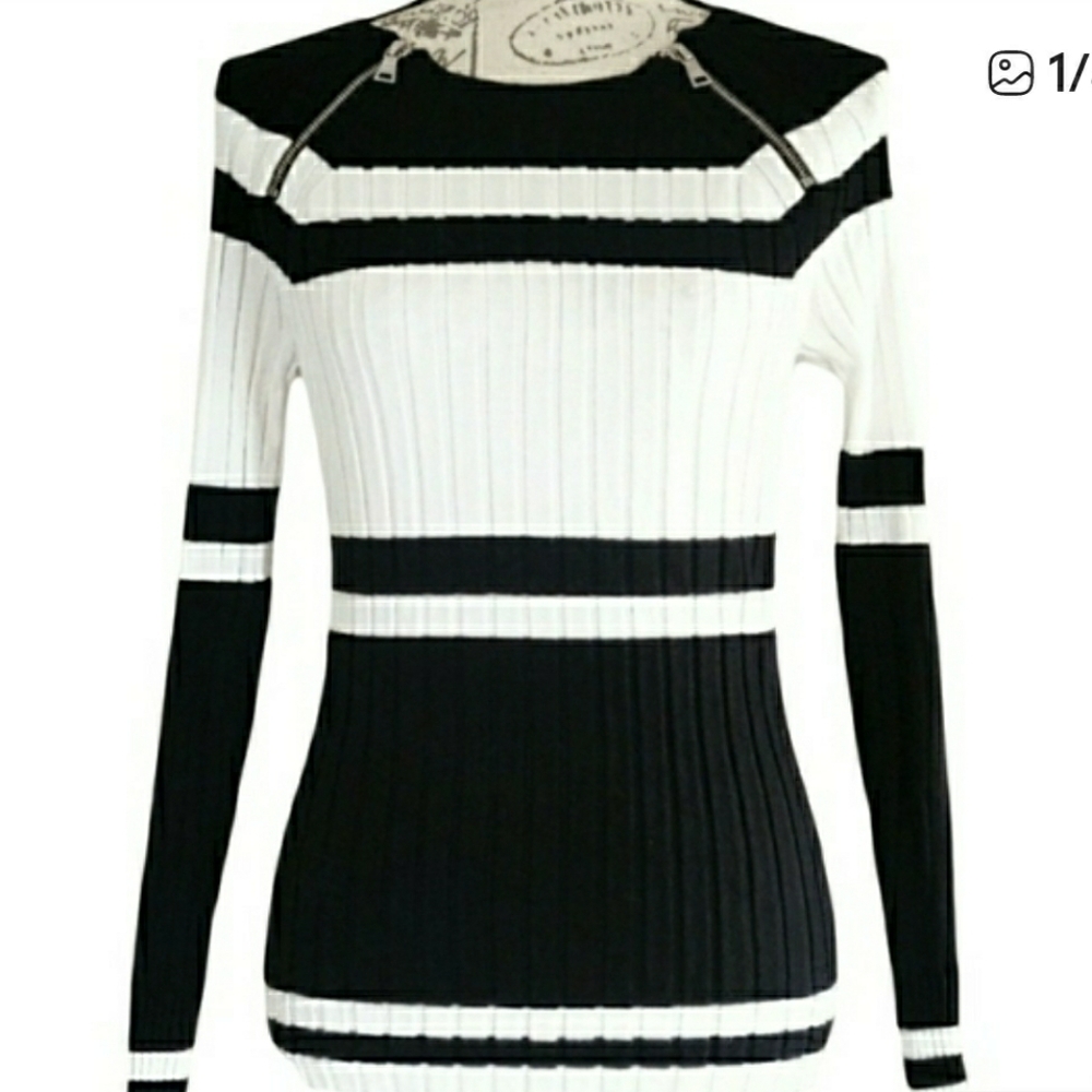INC Zip Detail Sweater.